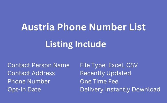 Austria Phone Number List