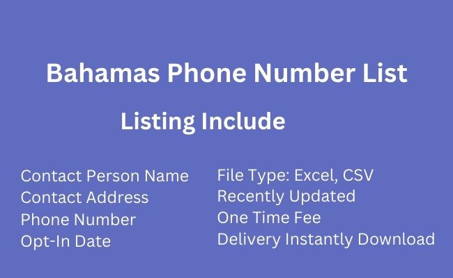 Bahamas Phone Number List