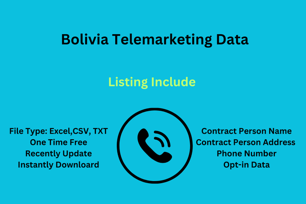 Bolivia telemarketing data